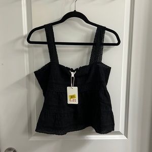 Brand new with tags GB eyelet cropped blouse.